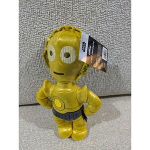 Star Wars C-3PO Plush Dog Toy Chewy Gold Metallic‎ Squeaky Crinkle New with Tags